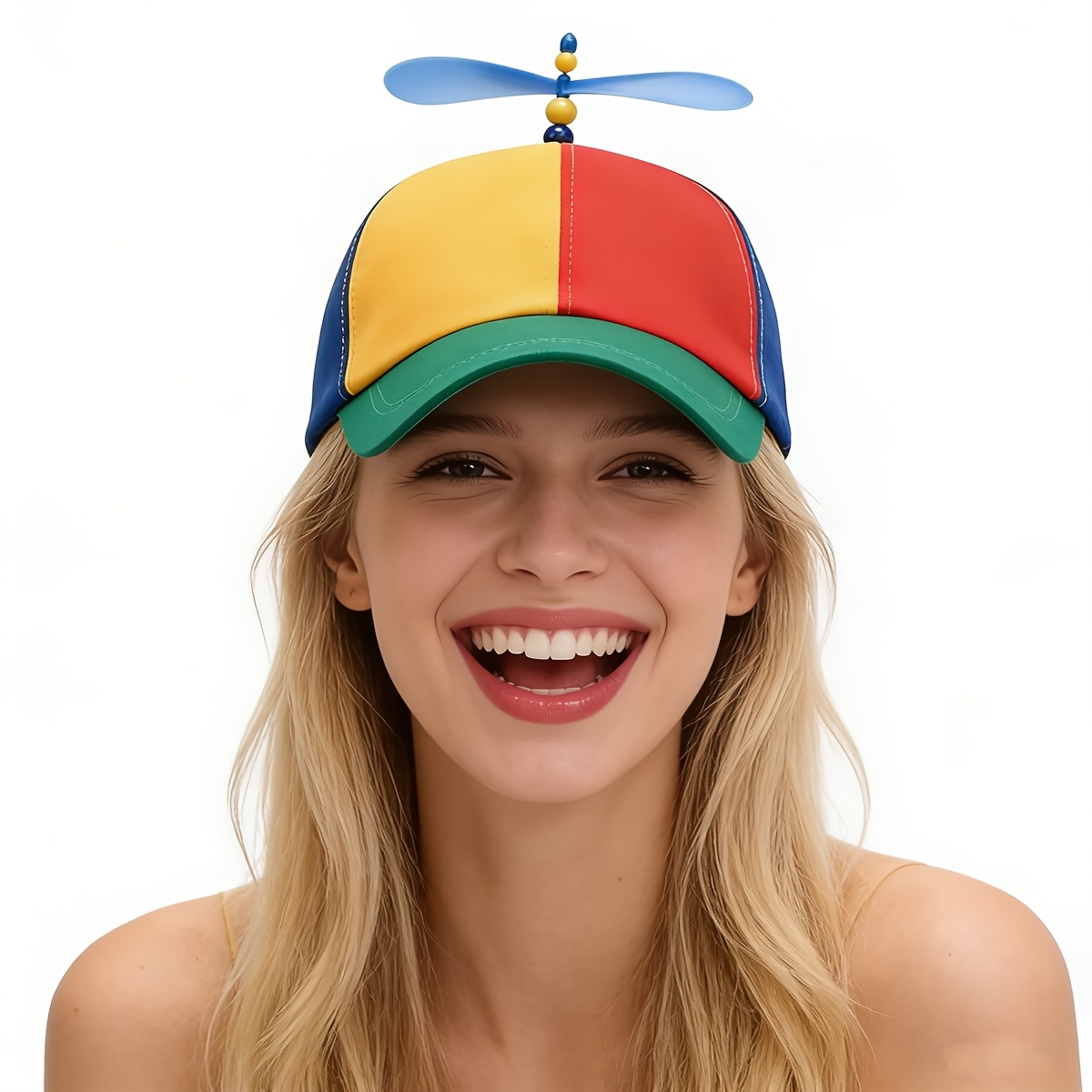 Funny Multicolor Propeller Hat - Flamethrower Cosplay Prop recension och pris