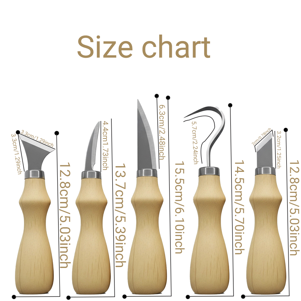 5PC Wood Carving Tools Set wit - Craft Knife Set recension och pris