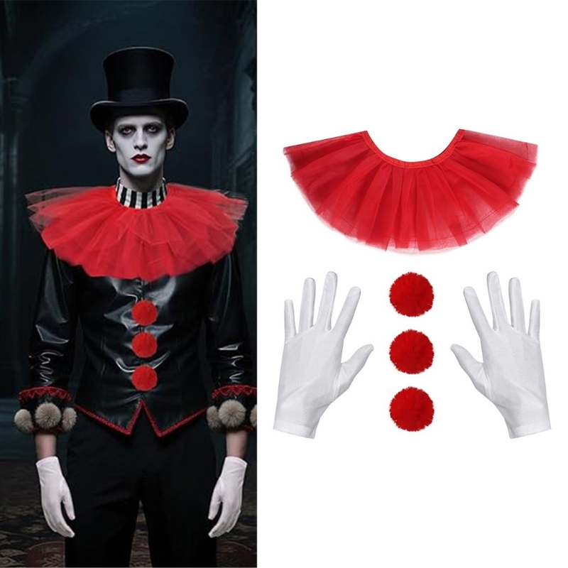 5Pcs/Set Halloween Clown Costu - Cosplay Prop Kit recension och pris