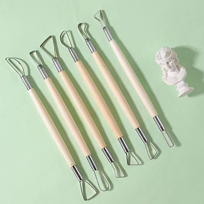 6PCS wooden handle wax pottery - Craft Knife Set recension och pris